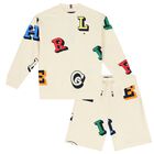 Boys Beige Logo Shorts Set, 1, hi-res