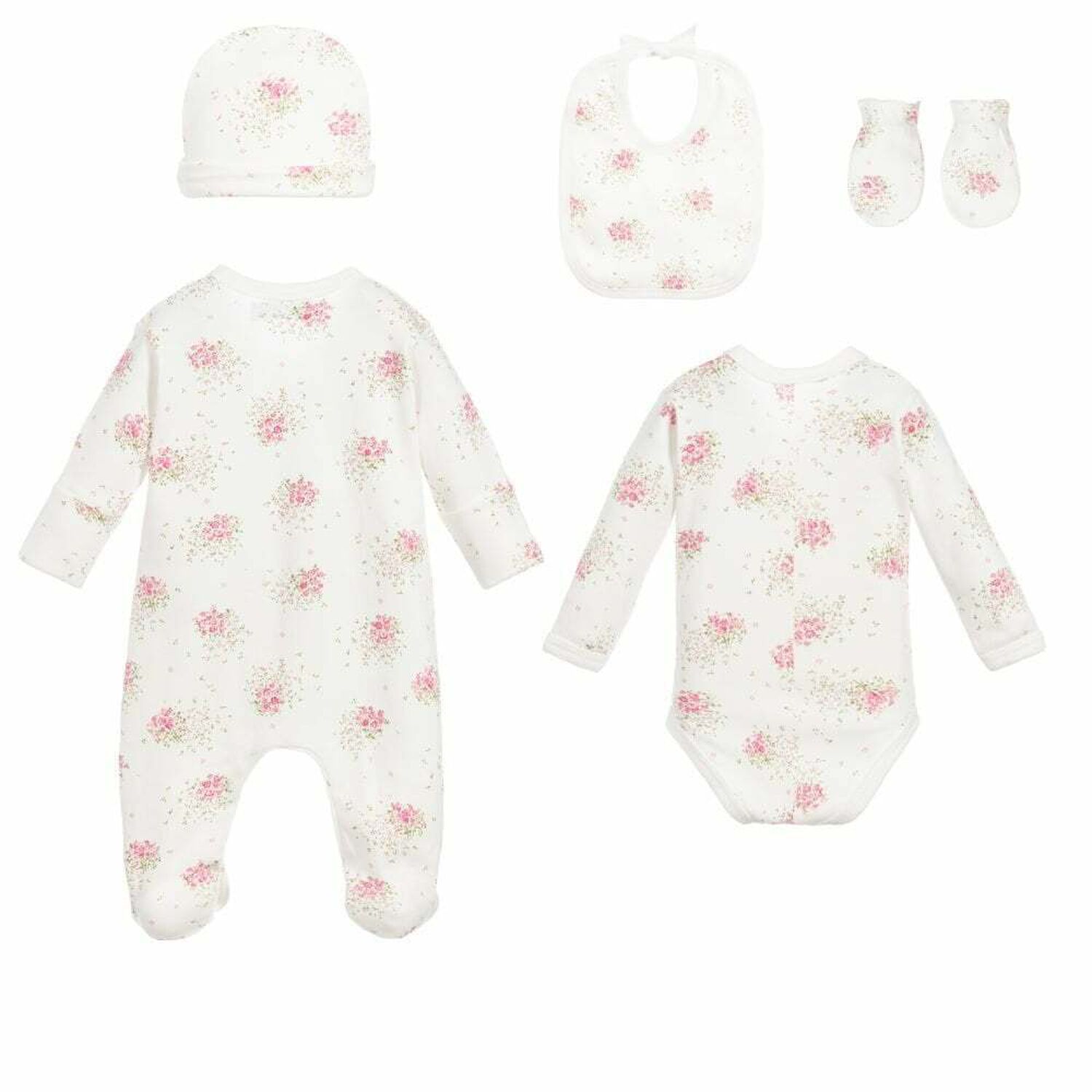 Baby Girls Ivory Floral Gift Set, 1, hi-res