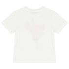 Girls White Tulip & Logo T-Shirt, 1, hi-res