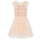 Girls Pink Embellished Dress, 1, hi-res