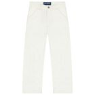 Boys White Logo Jeans, 1, hi-res