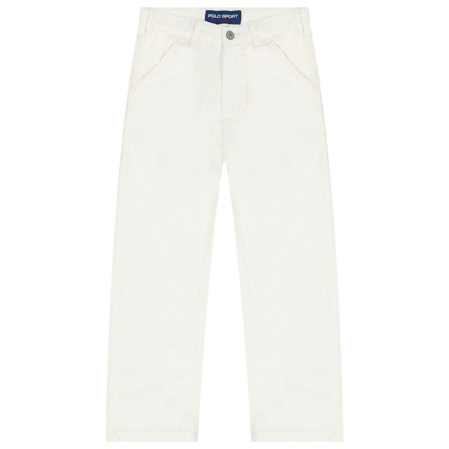 Boys White Logo Jeans, 1, hi-res