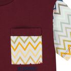 Boys Burgundy Zig Zag Logo T-Shirt, 1, hi-res