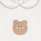 Baby Girls Ivory Teddy Bear Babygrow, 1, hi-res