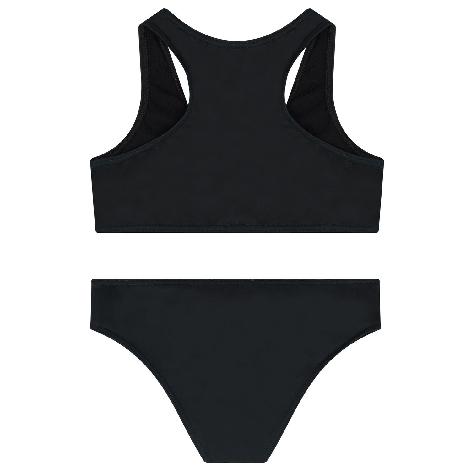 Girls Black Teddy Bear Logo Bikini, 2, hi-res image number null