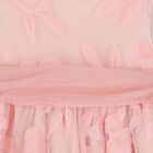 Younger Girls Pink Cut-Out Flowers Dress, 1, hi-res