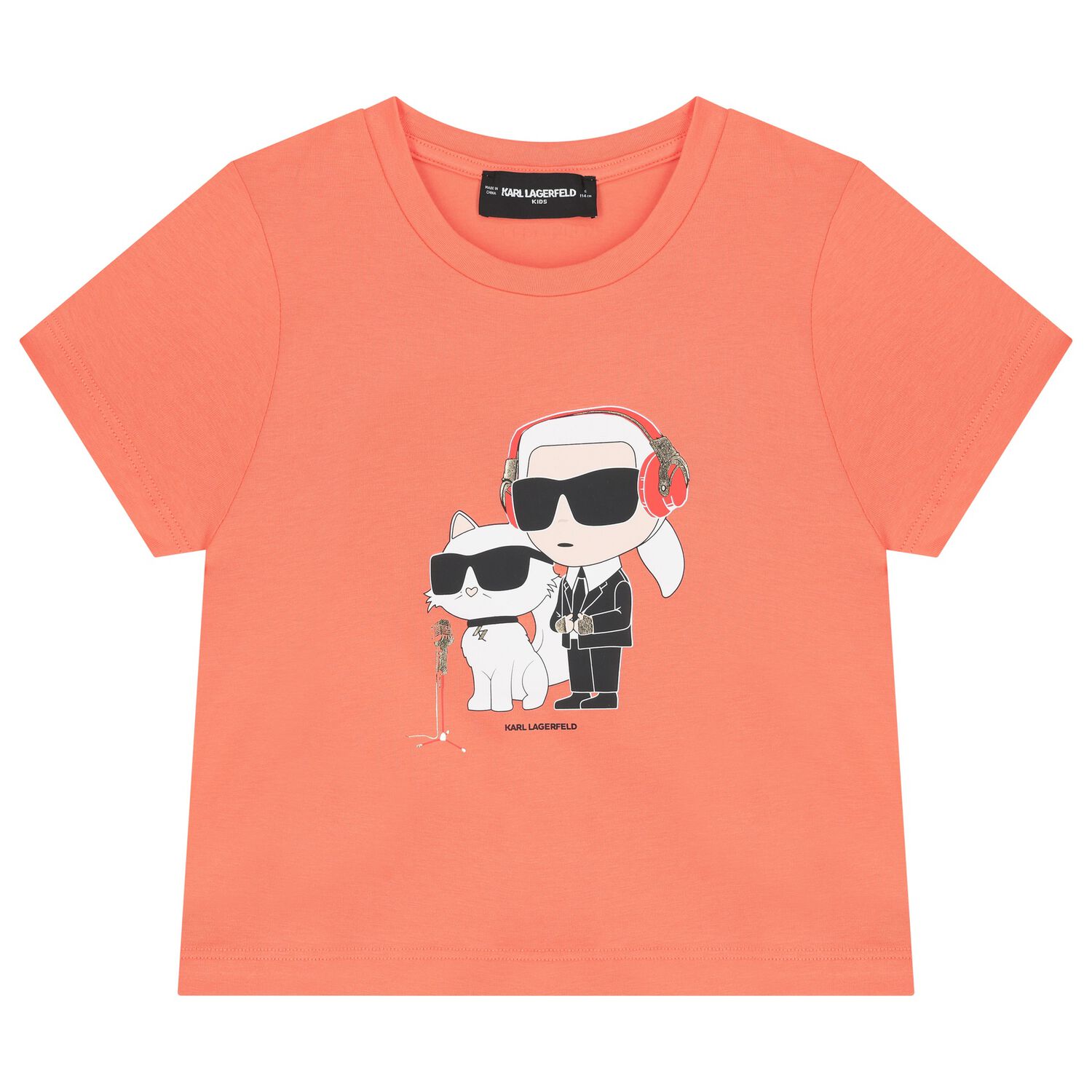 Girls Orange Ikonik Logo T-Shirt, 1, hi-res