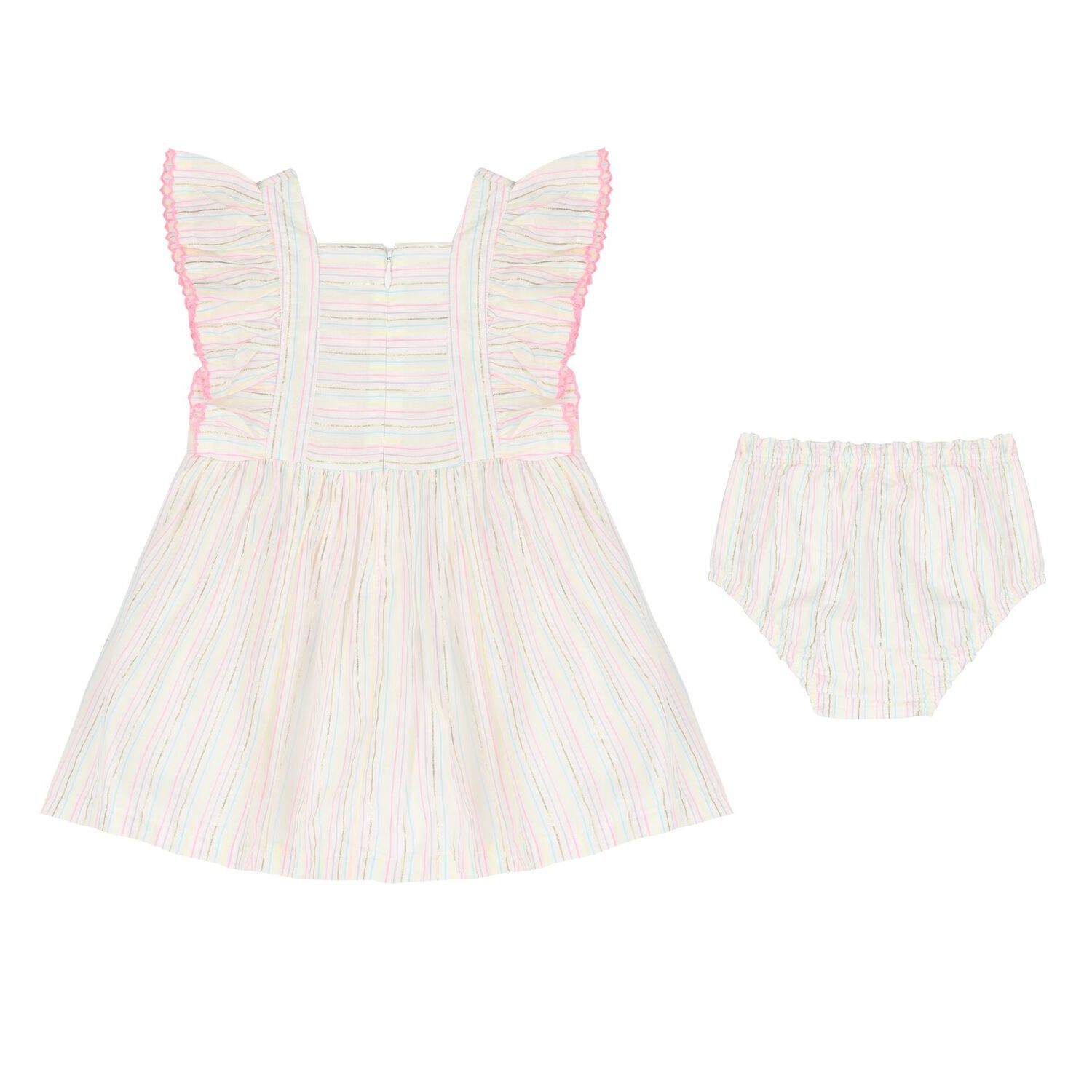 Baby Girls White Dress Set, 1, hi-res image number null