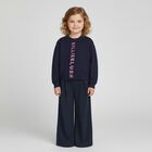 Girls Navy Blue Trousers, 1, hi-res
