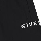 Boys Black Logo Shorts, 1, hi-res