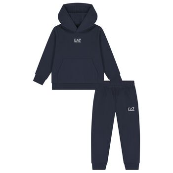 Boys Navy Blue Logo Tracksuit