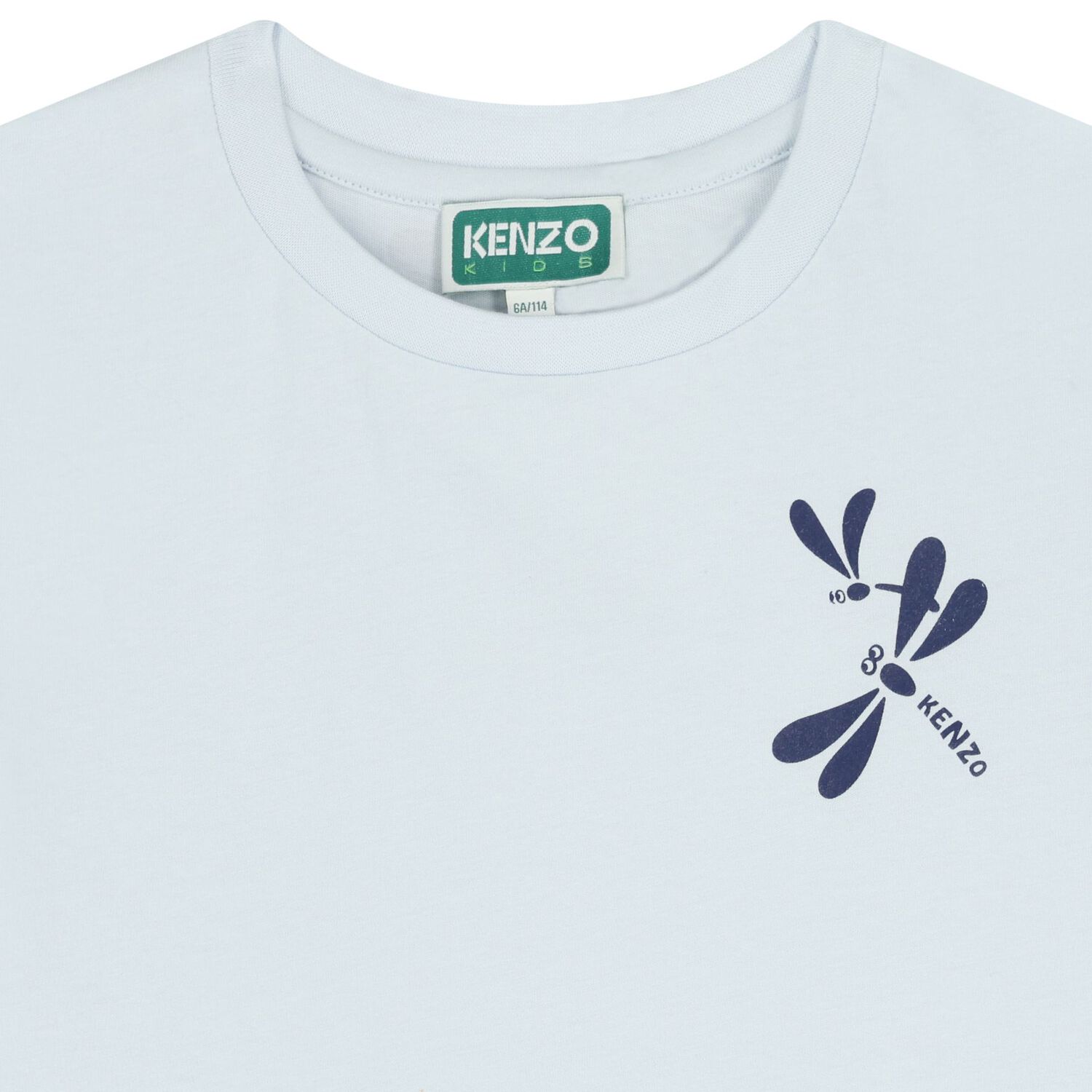 Girls Blue Dragon Fly Logo T-Shirt, 1, hi-res