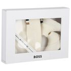 Ivory Baby Hat & Booties Gift Set, 1, hi-res