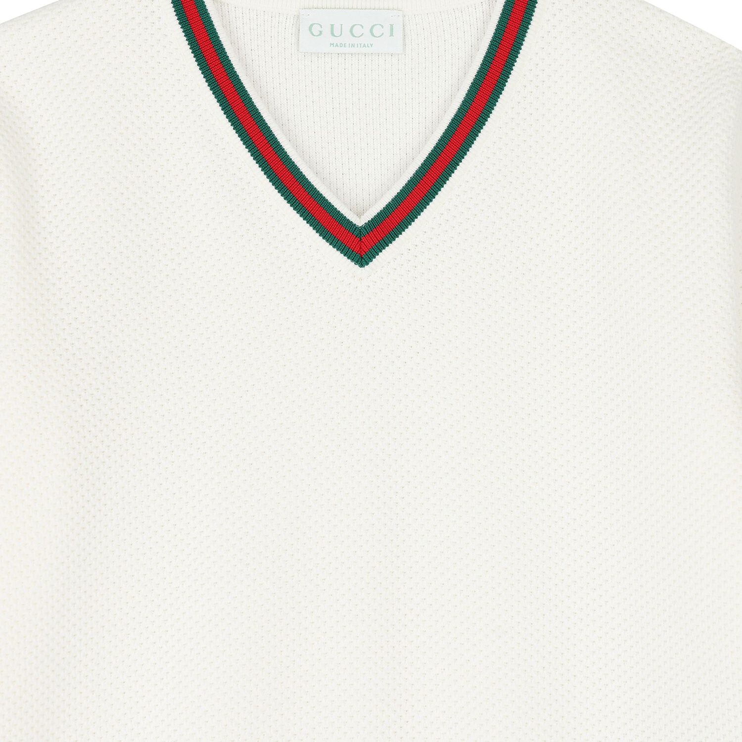 Ivory Cotton Web Striped Sweatshirt, 1, hi-res image number null