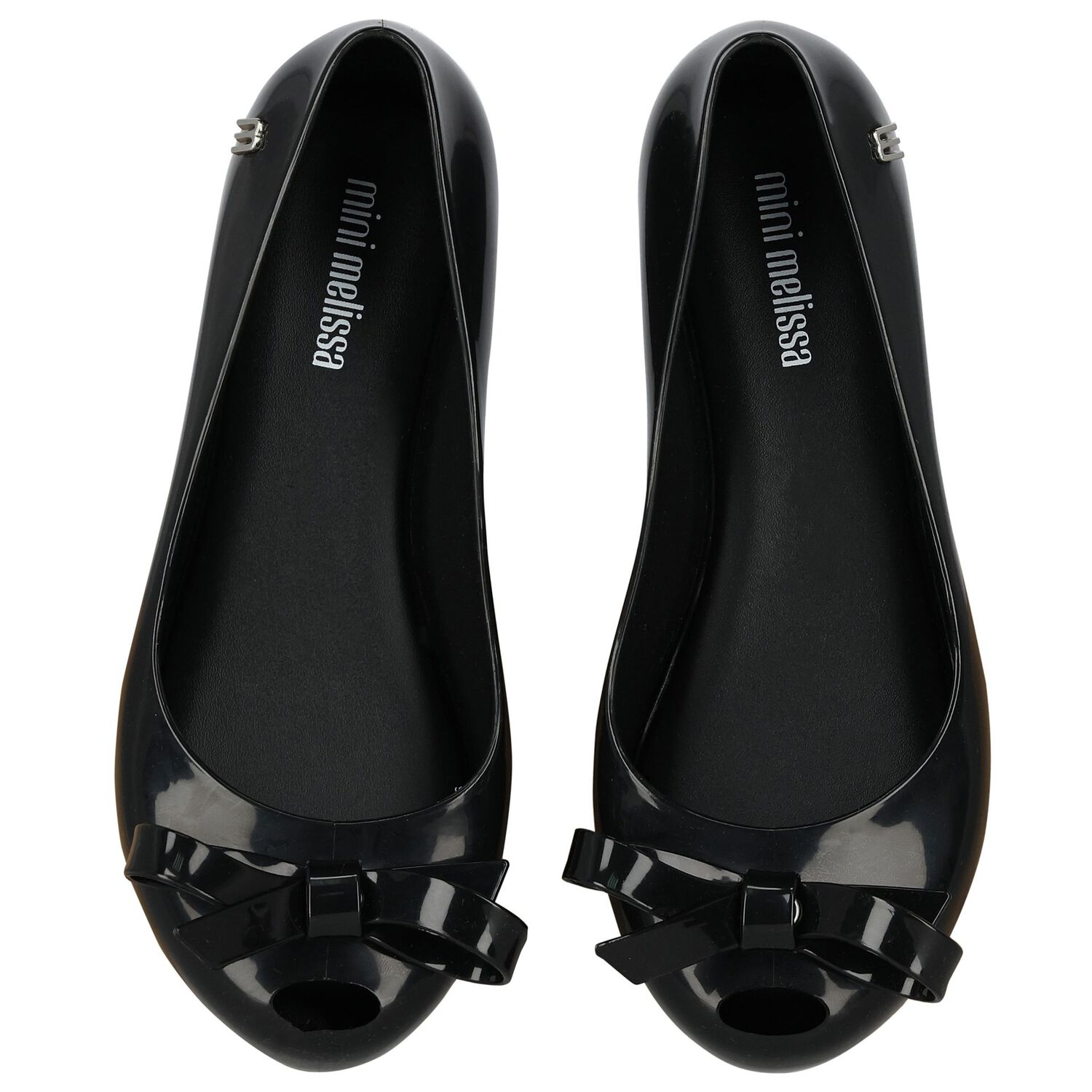 Girls Black Bow Shoes, 2, hi-res