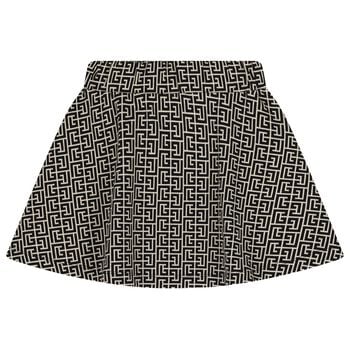 Girls Black & Beige Skirt