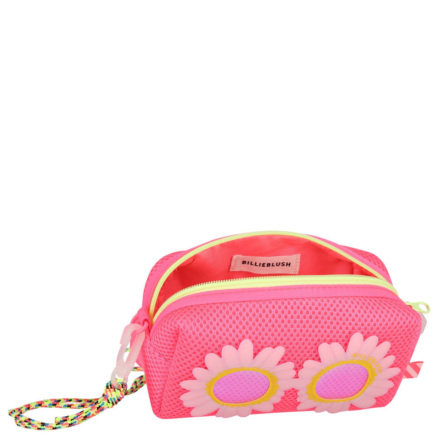 Girls Neon Pink Mesh Shoulder Bag, 1, hi-res