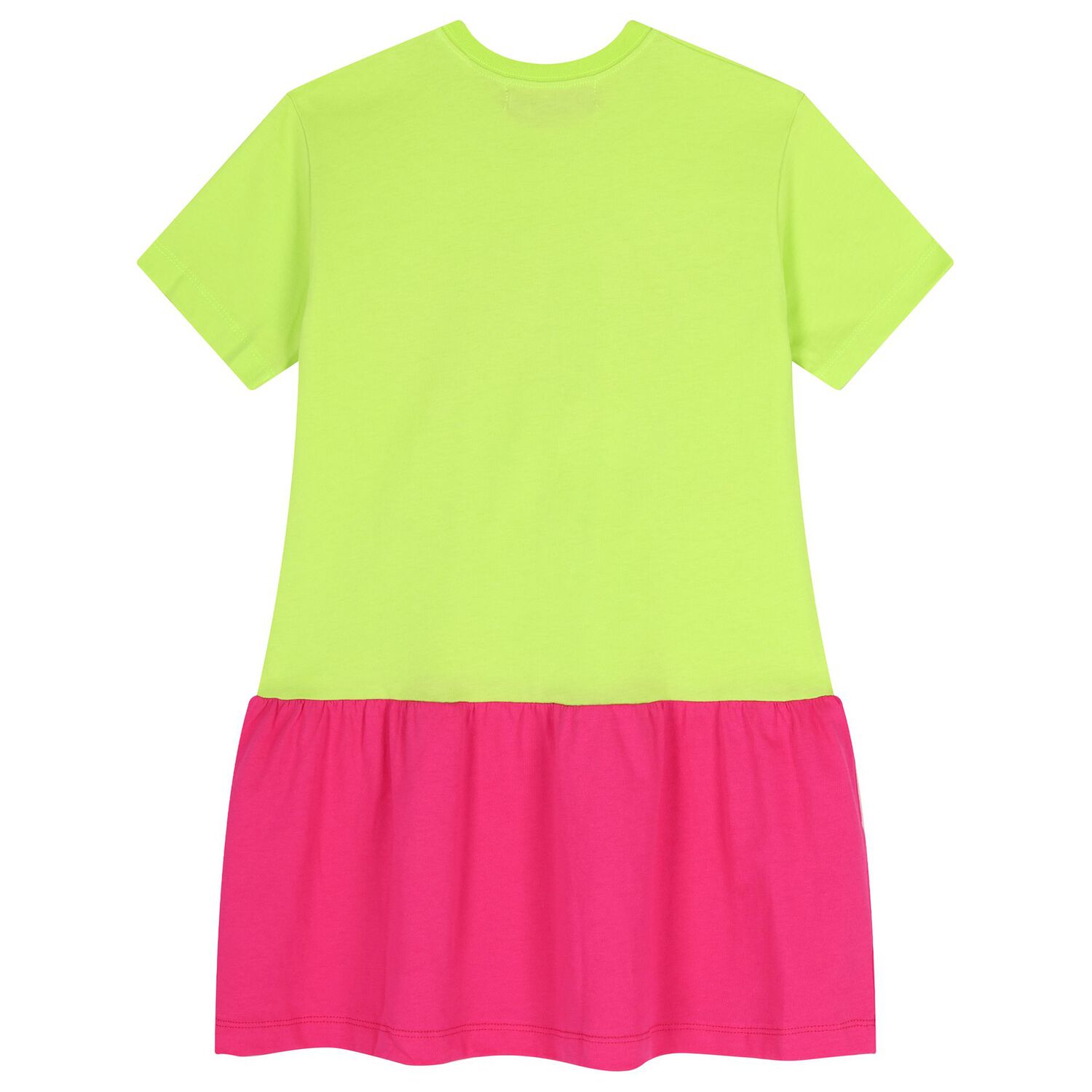 Girls Green & Pink Flower Dress, 1, hi-res