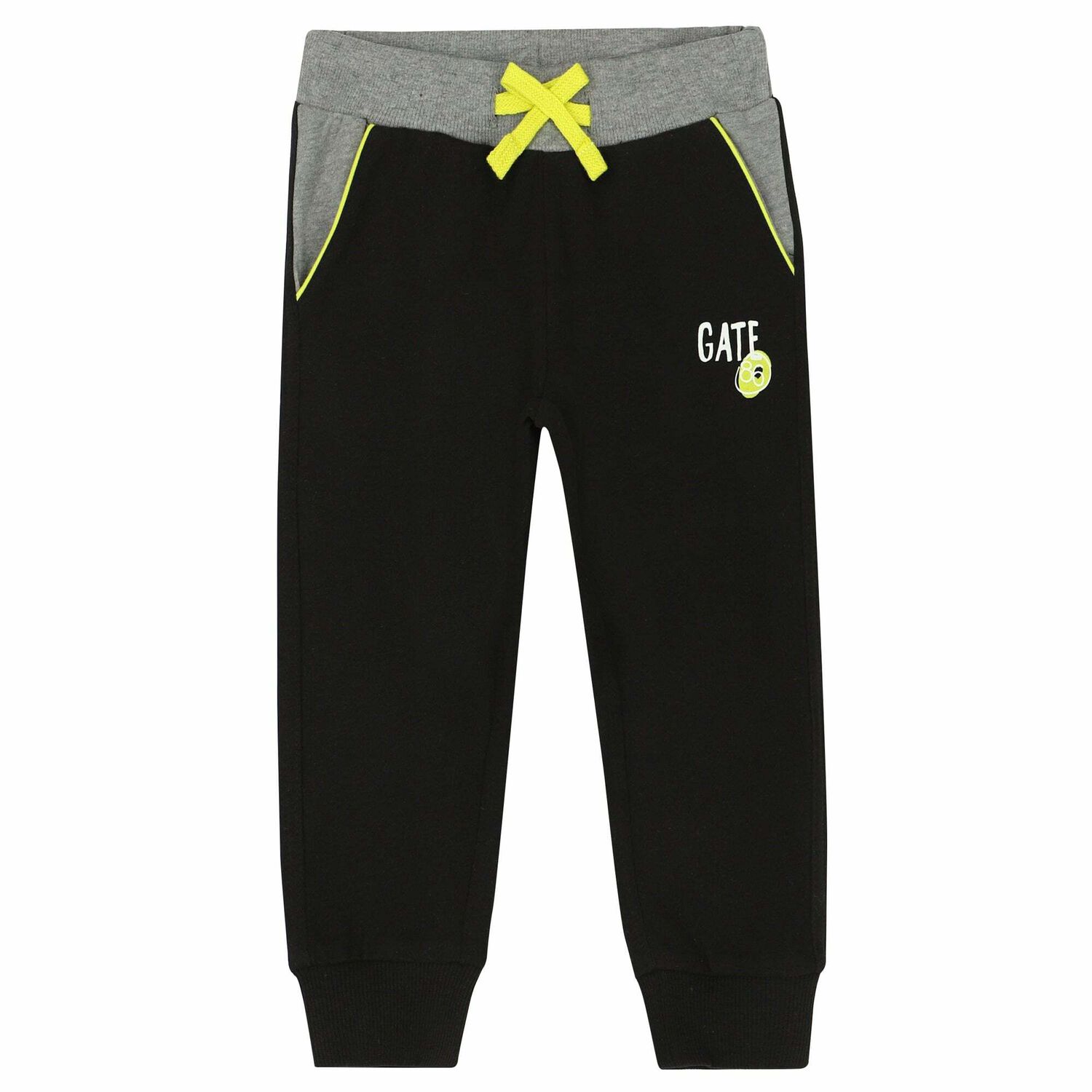 بدلة رياضية للأولاد باللونين الأسود والرمادي, 1, hi-res