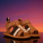 Baby Boys Beige Logo Sandals, 2, hi-res