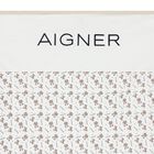 بطانية بالشعار باللون الأبيض والبيج, 1, hi-res