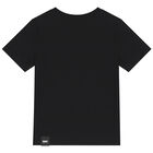 Boys Black Logo T-Shirt, 1, hi-res