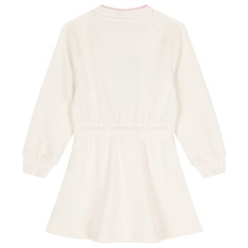Girls Ivory Logo Dress