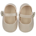 Baby Girls Gold Pre Walker Shoes, 1, hi-res