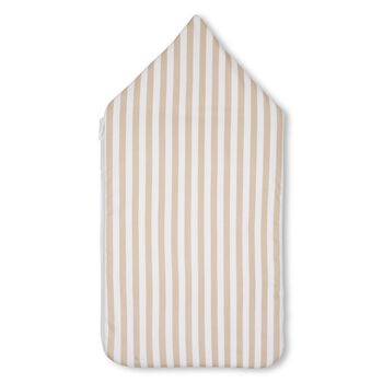 Baby Boys White & Beige Striped Logo Nest