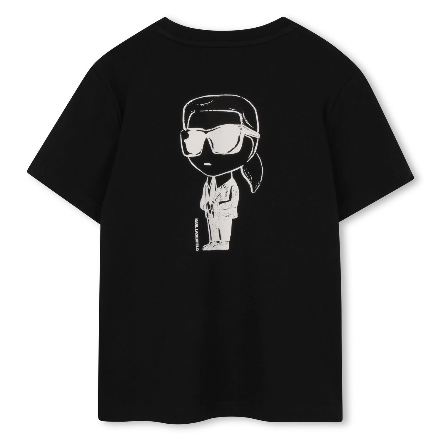 Boys Mini Me Black Ikonik Karl Logo T-Shirt, 1, hi-res