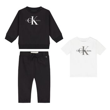 Black & White 3-Piece Tracksuit Gift Set