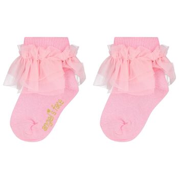 Baby Girls Pink Ruffled Socks