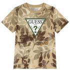 Boys Beige Logo T-Shirt, 2, hi-res