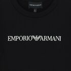 Boys Black Logo Sweatshirt, 1, hi-res