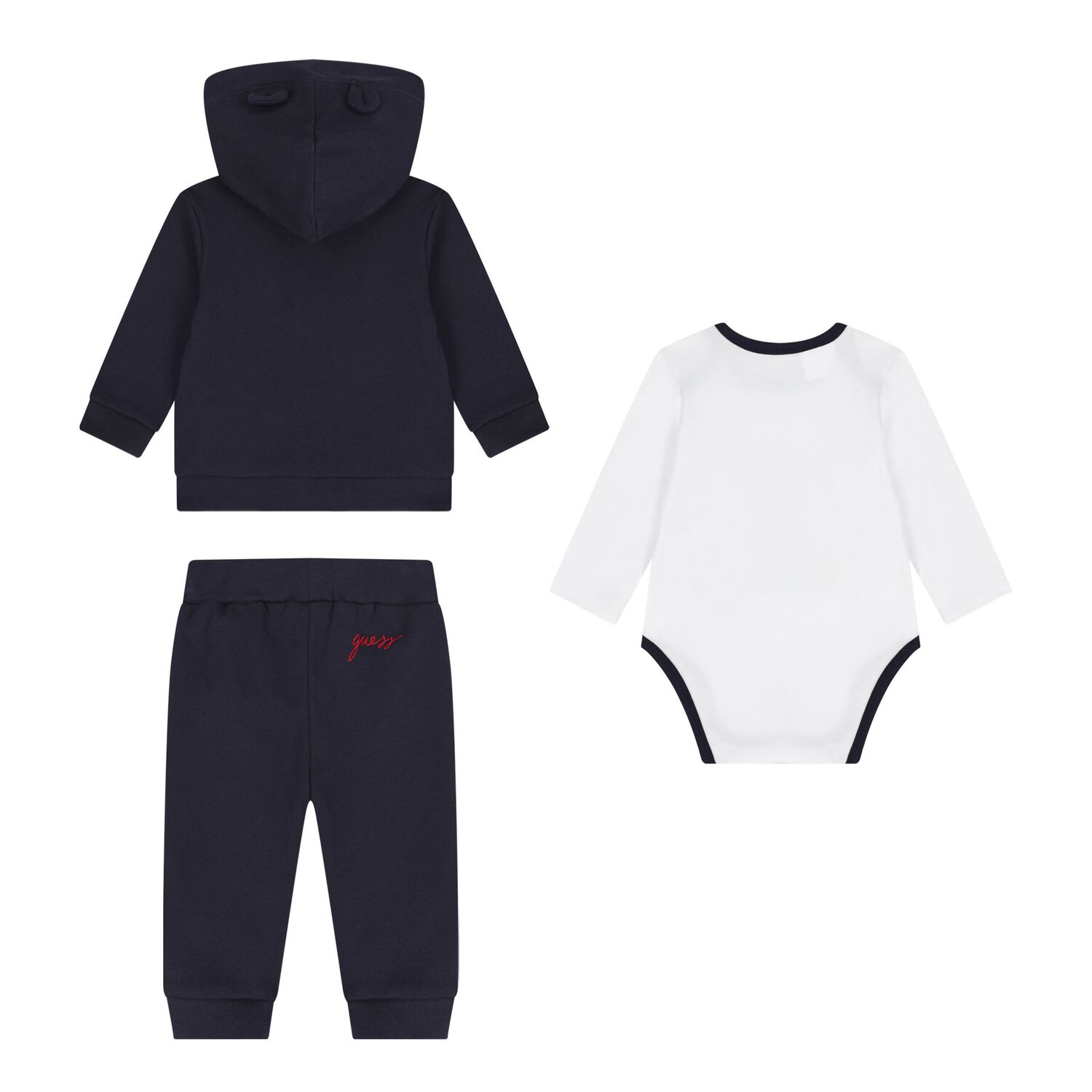 Baby Boys Navy Blue Teddy Bear Tracksuit (3 Piece), 2, hi-res image number null
