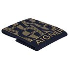 Baby Boys Navy Blue & Gold Logo Blanket, 3, hi-res