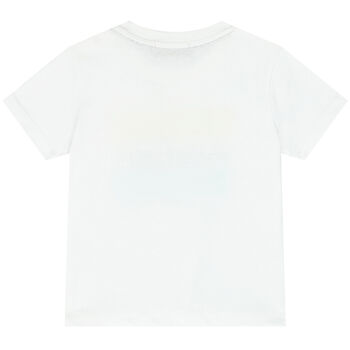 Younger Boys White Logo T-Shirt
