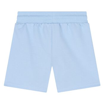 شورت أولاد قطن باللون الأزرق 