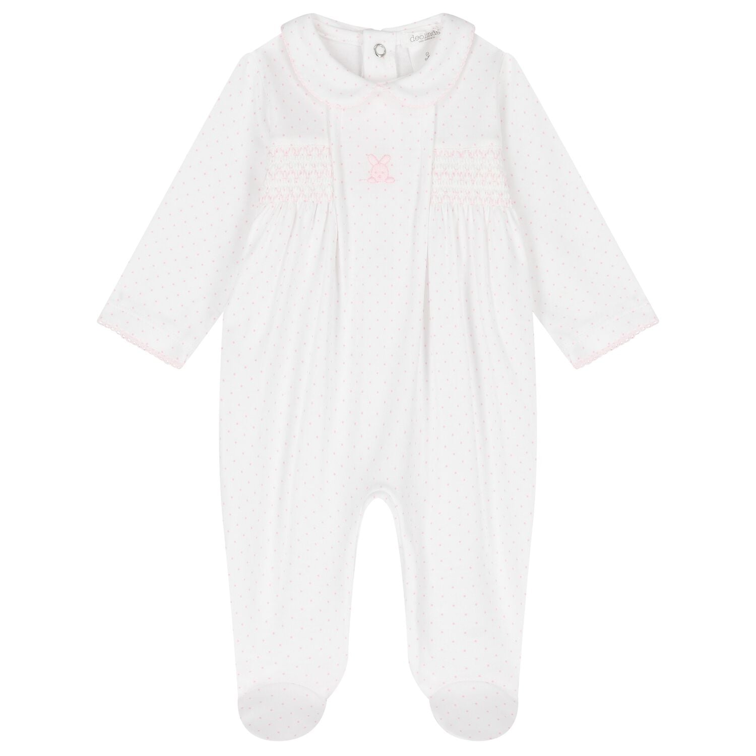 Baby Girls Pink Bunny Babygrow, 2, hi-res