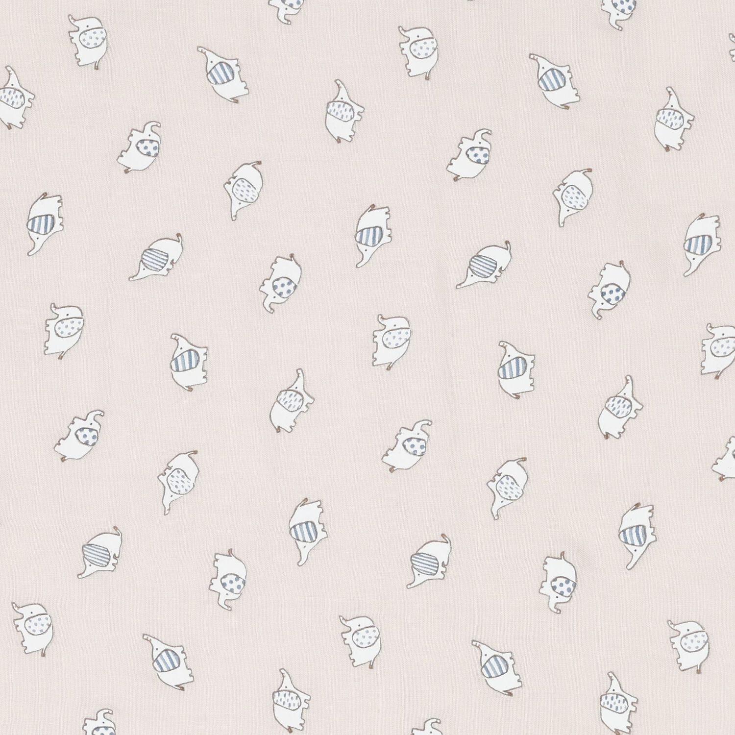 Beige Elephant Muslin Swaddles, 1, hi-res