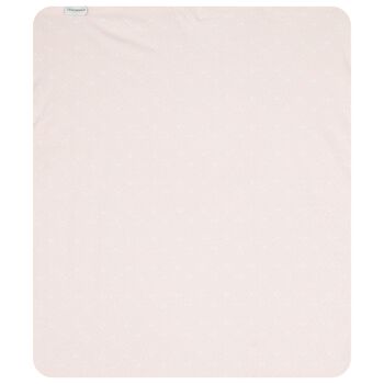 Baby Girls Ivory & Pink Logo Blanket
