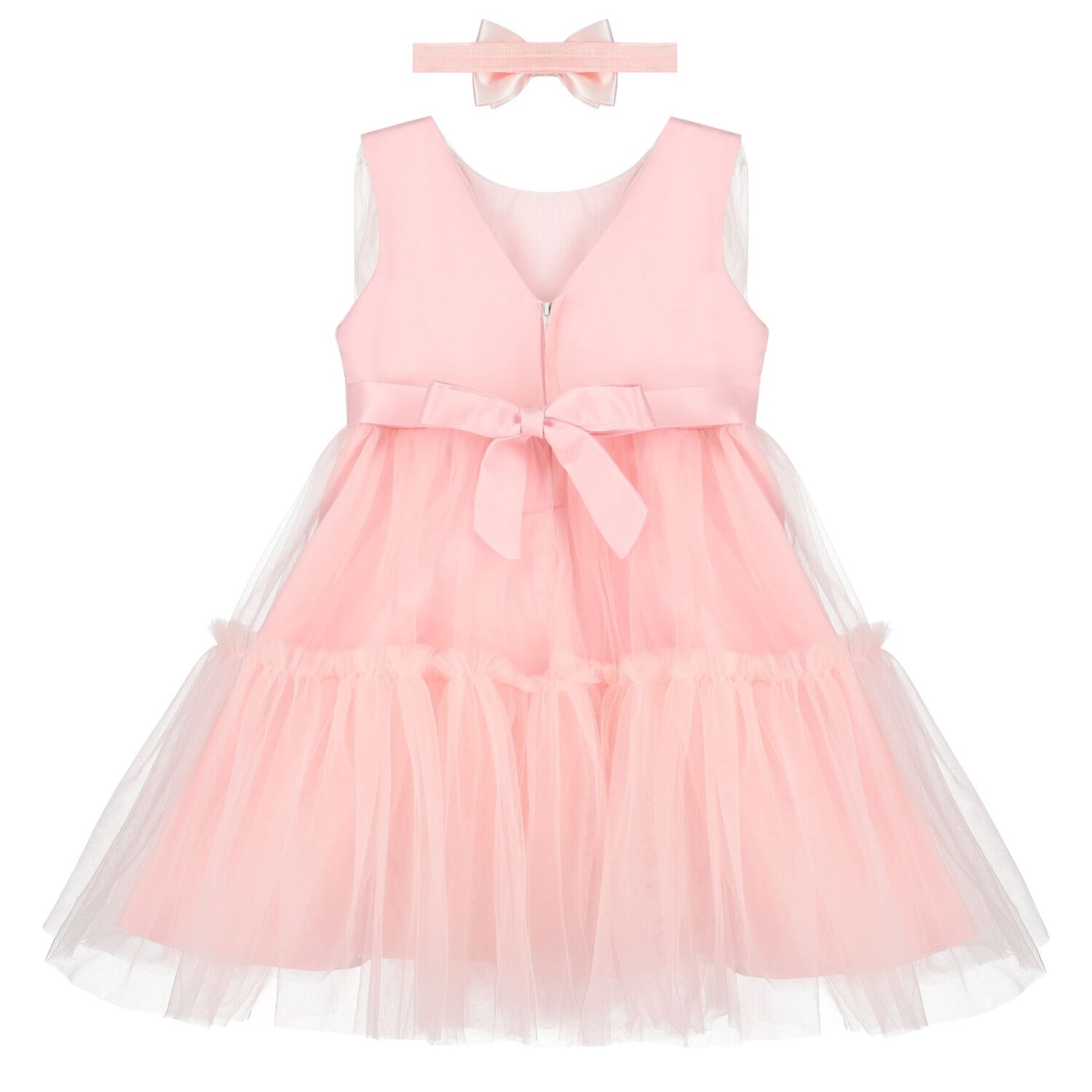 Girls Pink Tulle Dress Set, 1, hi-res image number null
