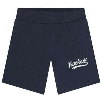 Boys Navy Blue Logo Shorts