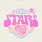 تيشيرت مزين باللون العاجي للبنات, 1, hi-res