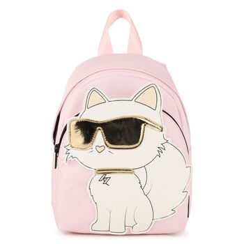 Girls Pink Choupette Logo Backpack
