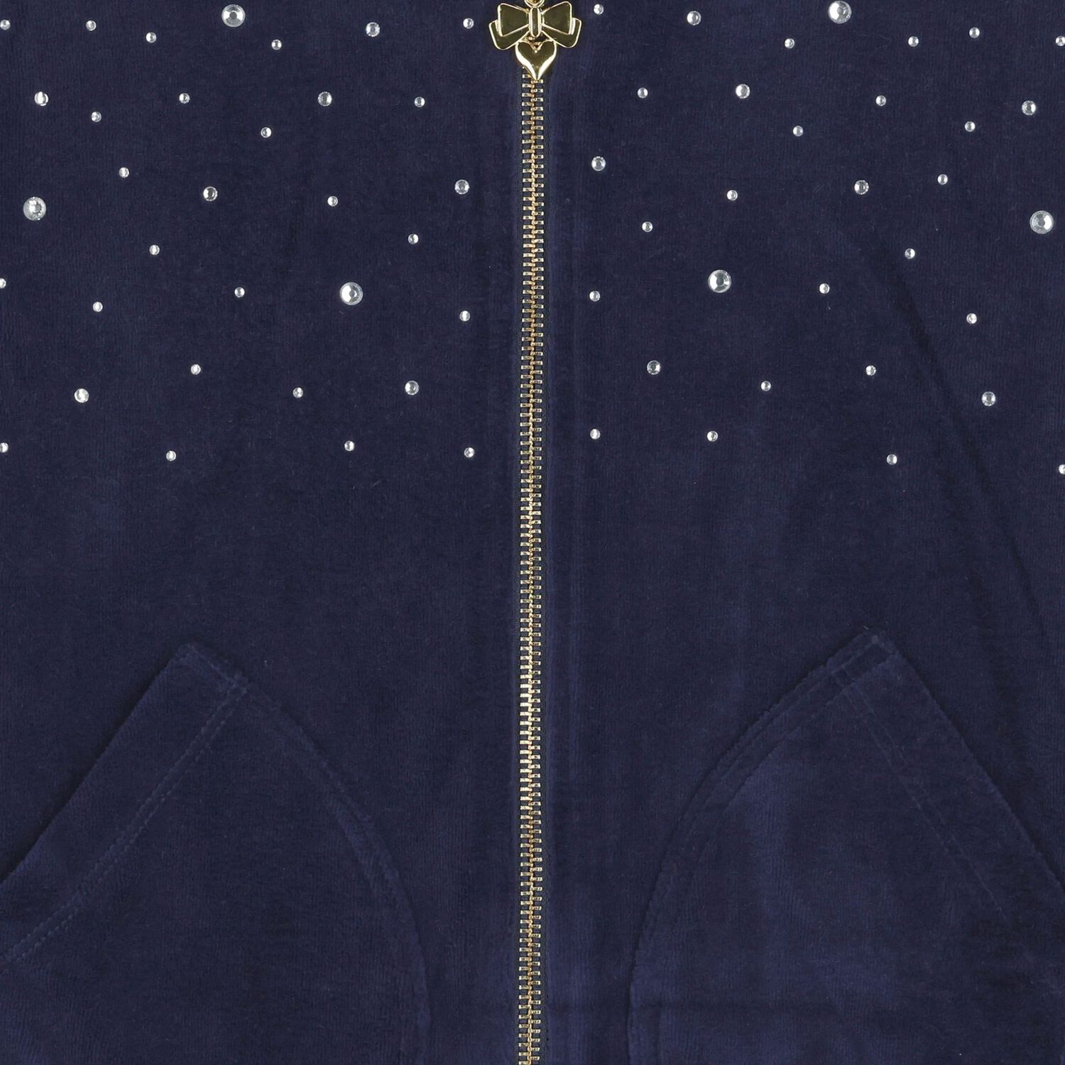 Girls Navy Blue Embellished Tracksuit, 1, hi-res