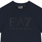 Boys Navy Blue Logo Shorts Set, 5, hi-res