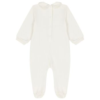 Baby Girls Ivory Teddy Bear Babygrow
