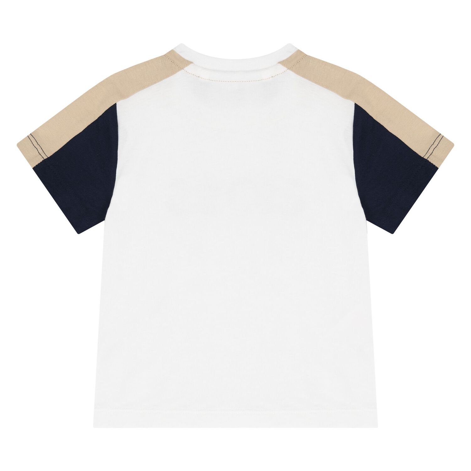 طقم شورت بالشعار باللونين الأبيض والبيج للأولاد  , 1, hi-res