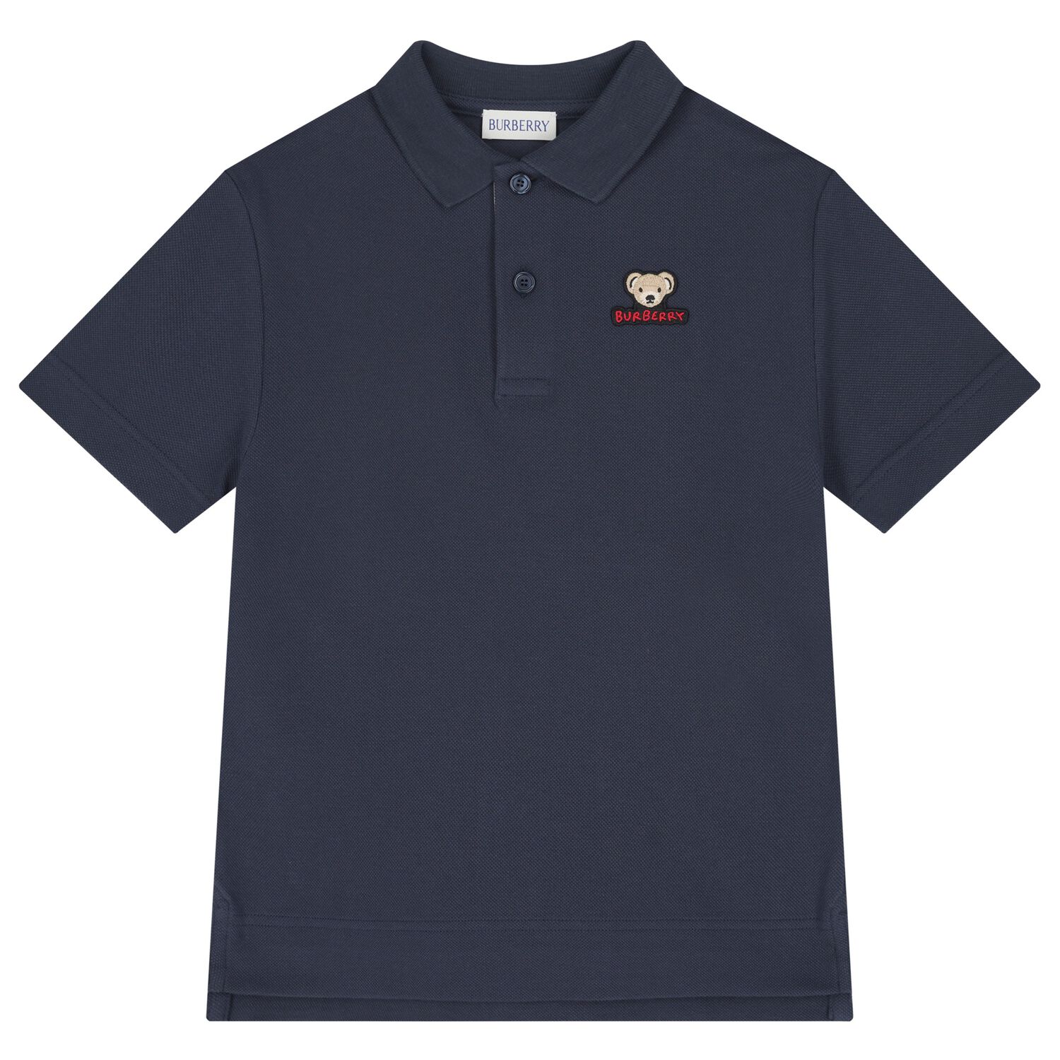 Boys Blue Teddy Bear Polo Shirt , 1, hi-res image number null